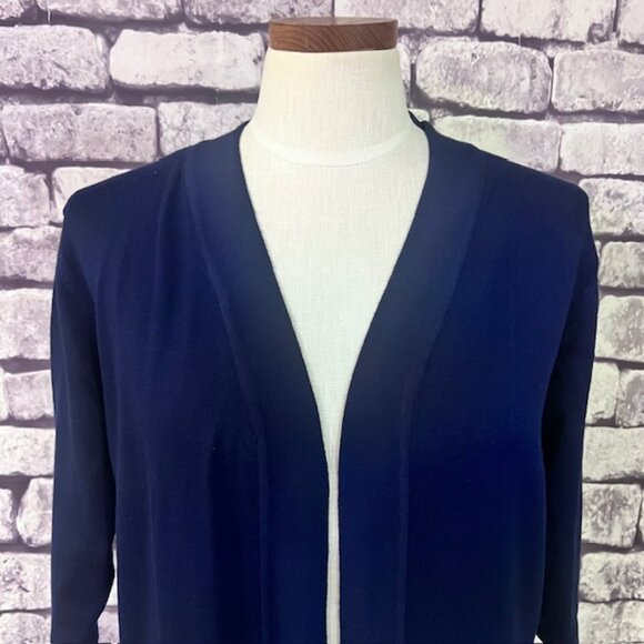 Betty Says Blue 3/4 Sleeve No Close Cardigan Sweater Size L - Picture 2 of 8